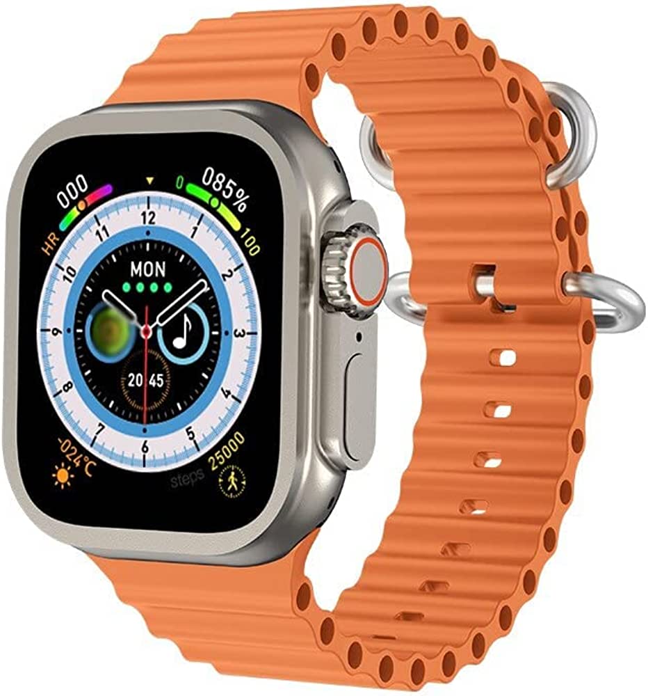 Smartwatch Ultra Pro con 2 correas ( negro + naranja )