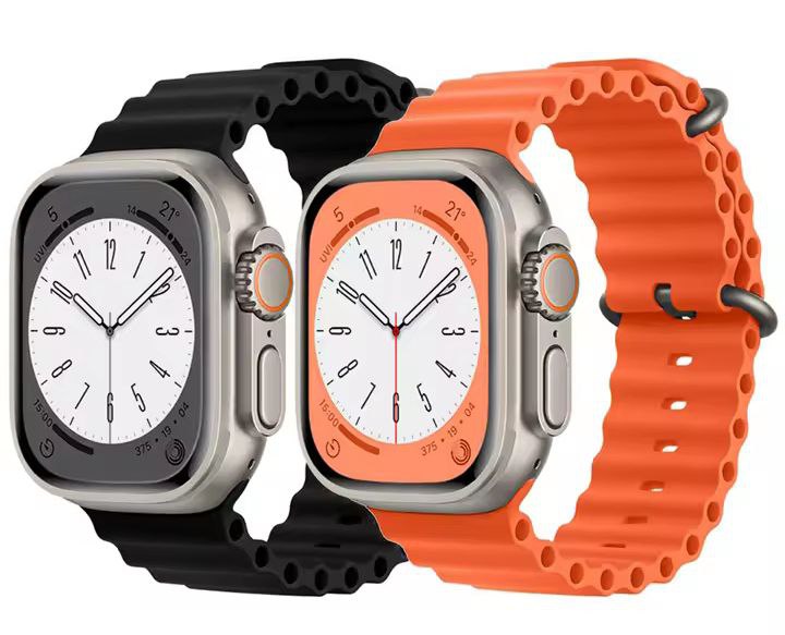 Smartwatch Ultra Pro con 2 correas ( negro + naranja )