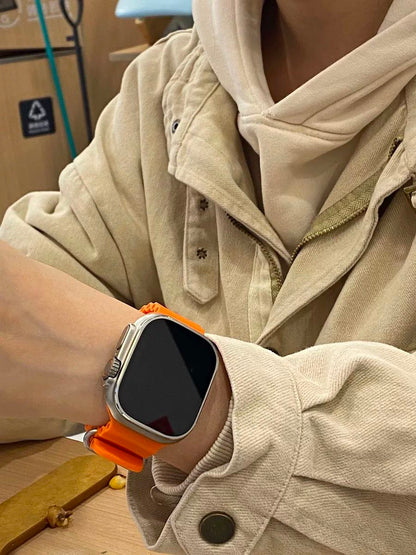 Smartwatch Ultra Pro con 2 correas ( negro + naranja )