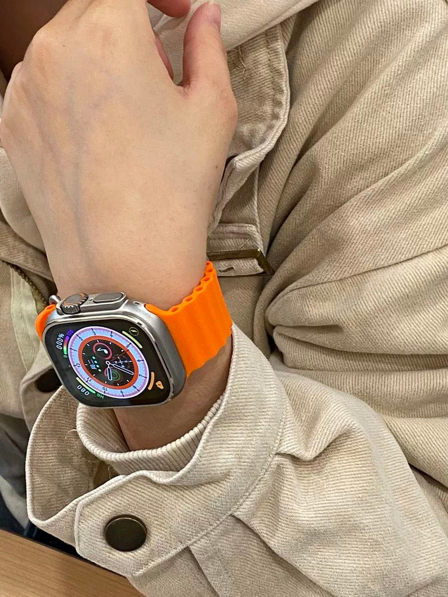Smartwatch Ultra Pro con 2 correas ( negro + naranja )